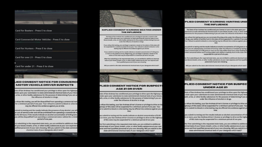 Implied Consent Cards