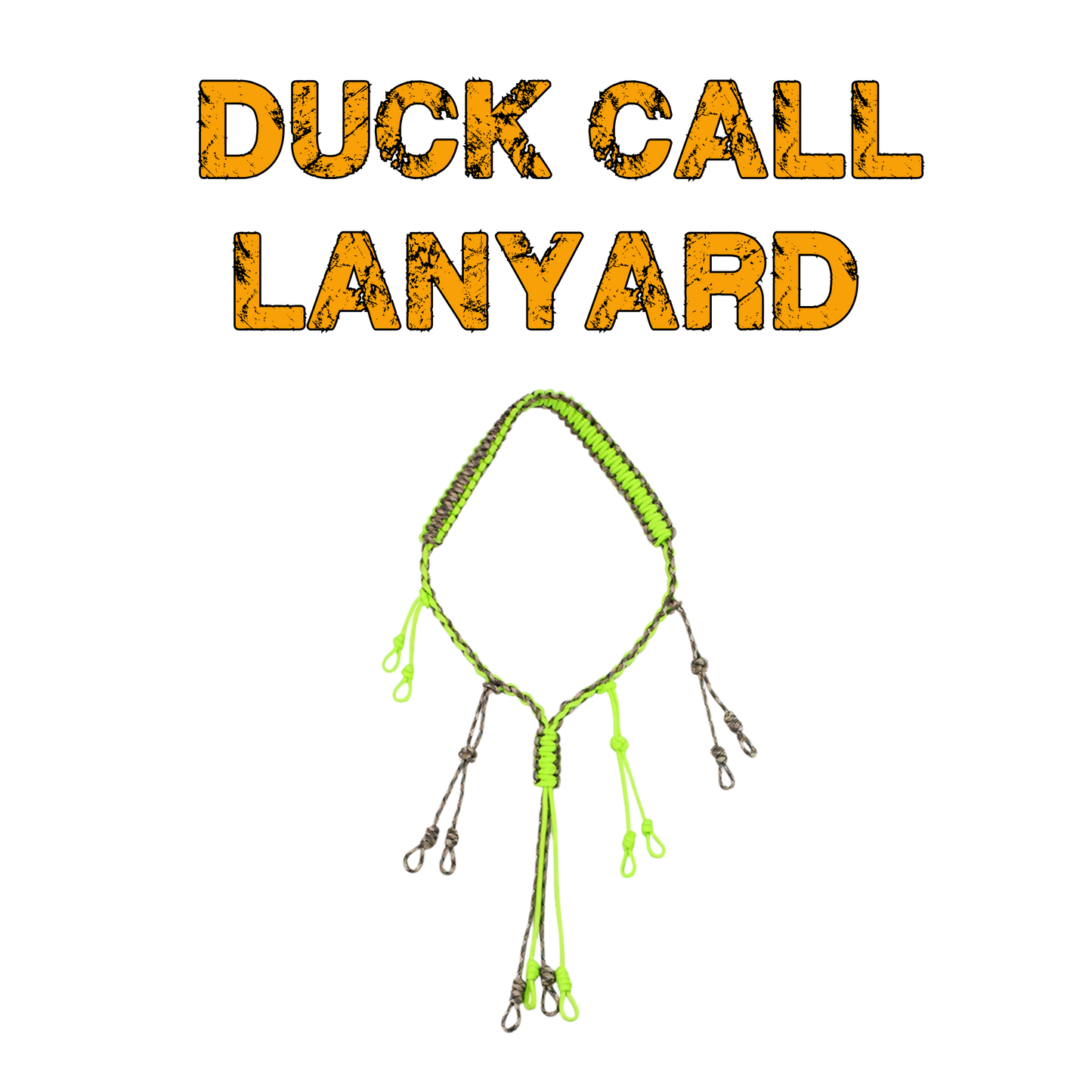 Adjustable Duck Call Lanyard with 12 Rings